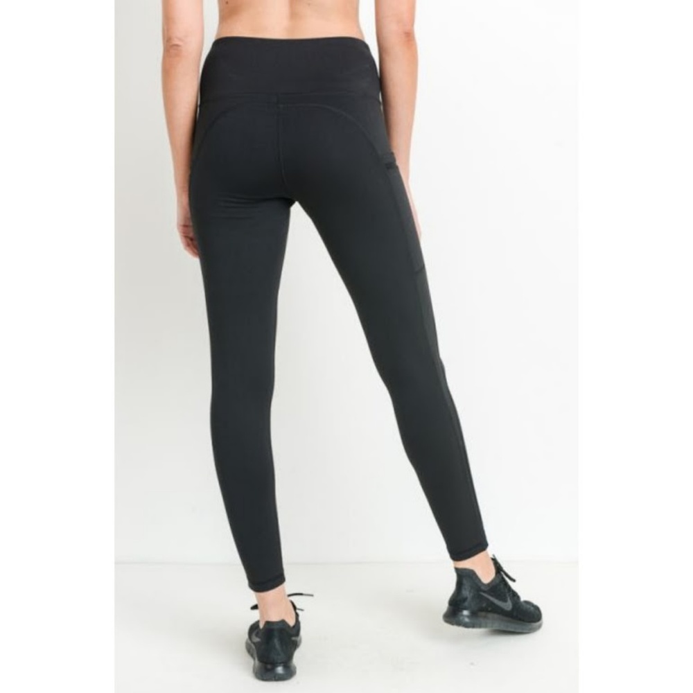 New Highwaist Side-Mesh & Slit Full Leggings YOGA - Picture 5 of 6